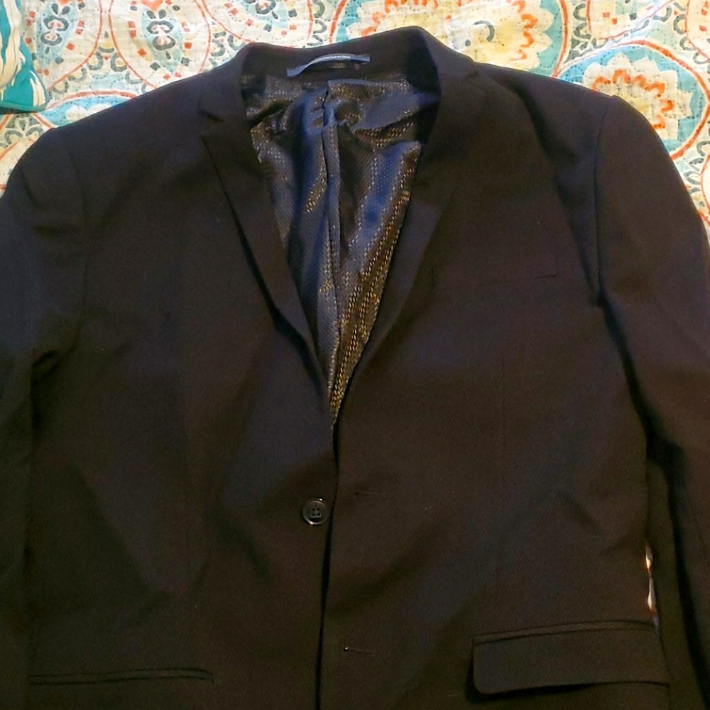 H&M BLACK jacket/blazer textured. 42R. Slim fit. PROM SEASON!